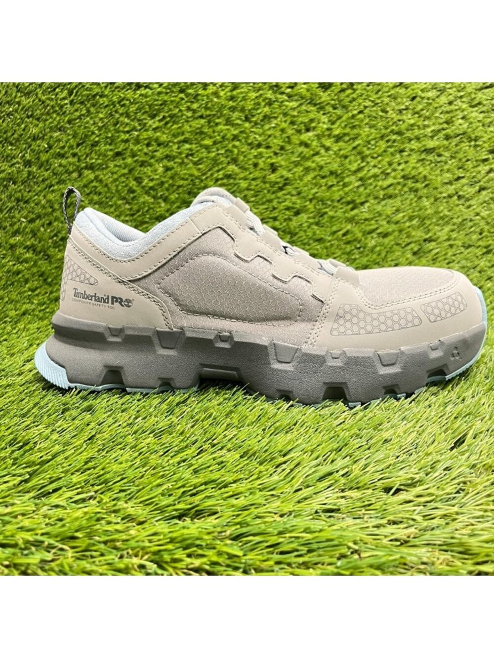 Timberland Pro Powertrain EV Women Size 9.5 Gray Composite Toe Safety Work Shoes